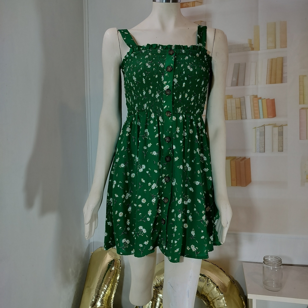 Jessica Simpson Green Floral Mini Dress